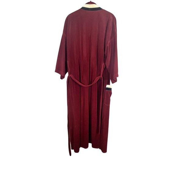 Vintage Christian Dior Red OS Robe De Chambre Luxury Old Money Classic Chic 70s - Picture 2 of 11